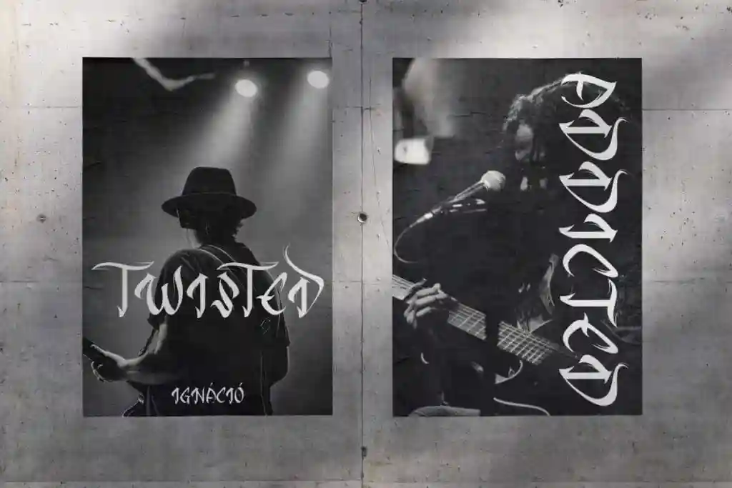 Bad Rocker display Font - Image 2