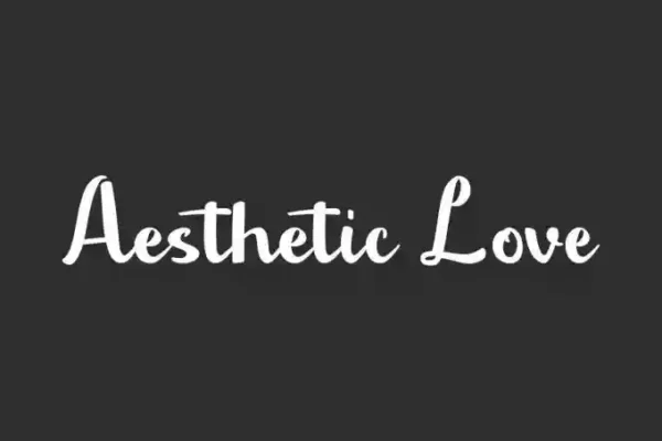 Aesthetic Love – Calligraphy Font
